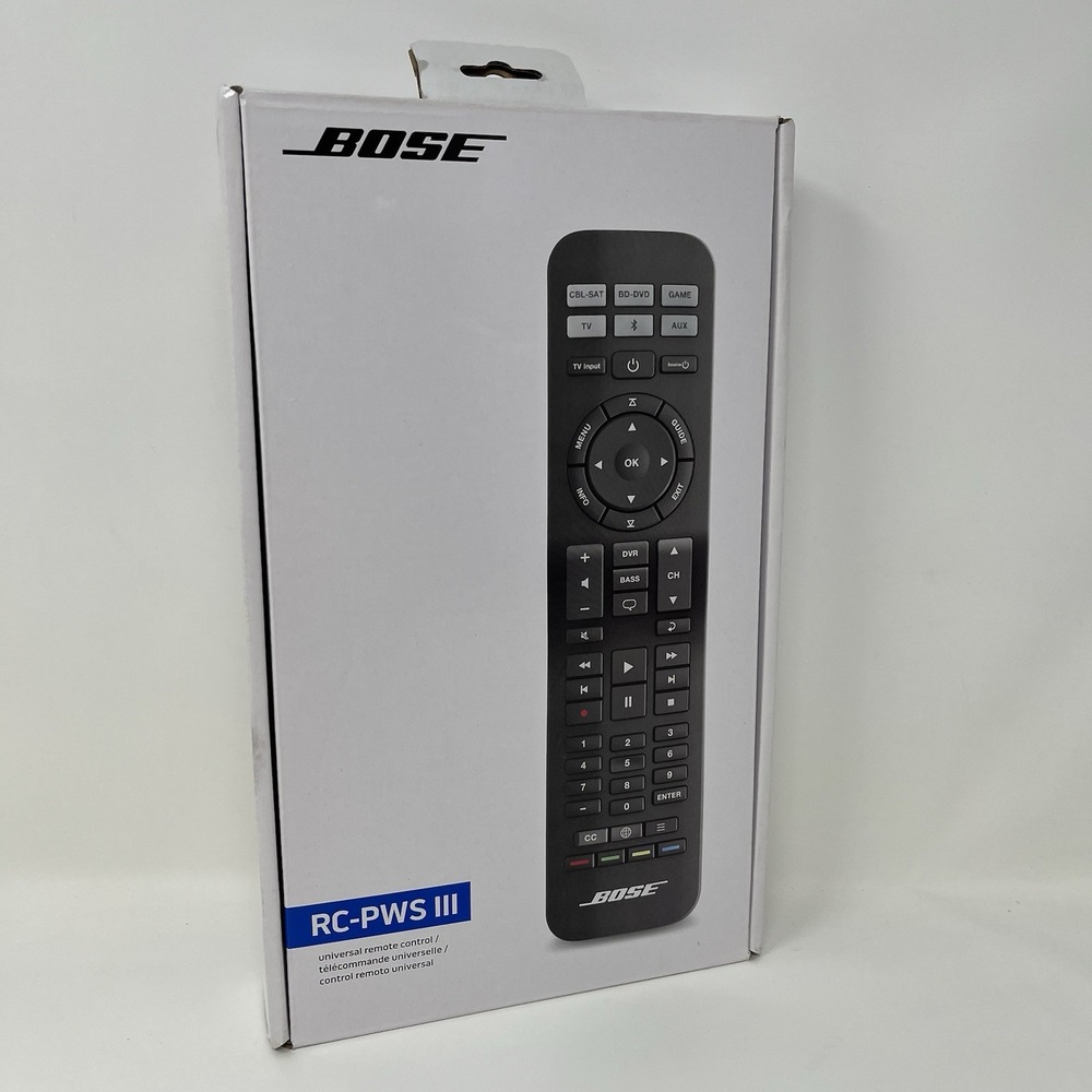 Genuine Original Bose RC PWS III Universal Remote Control OPEN BOX w/ Manual